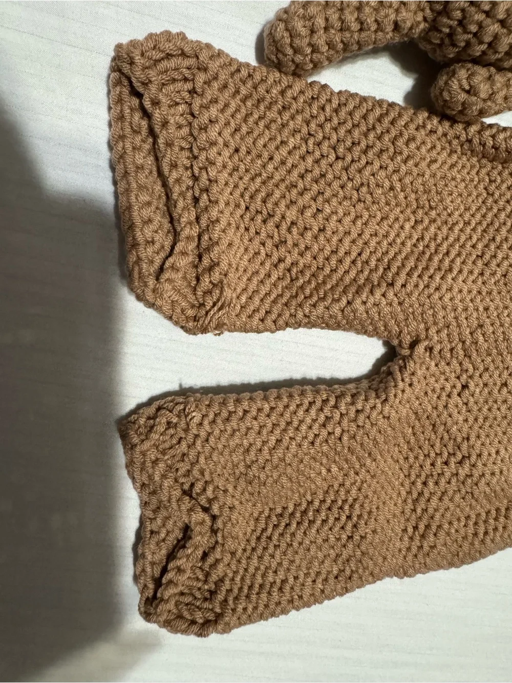 Cozy Knit Baby Bear Romper Set with Hat and Toy